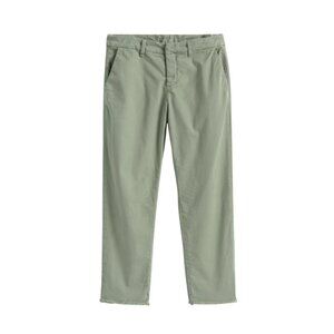 Eileen & Fisher Wicklow Italian Chino Pants Womens 2 Green Sage Cotton Straight